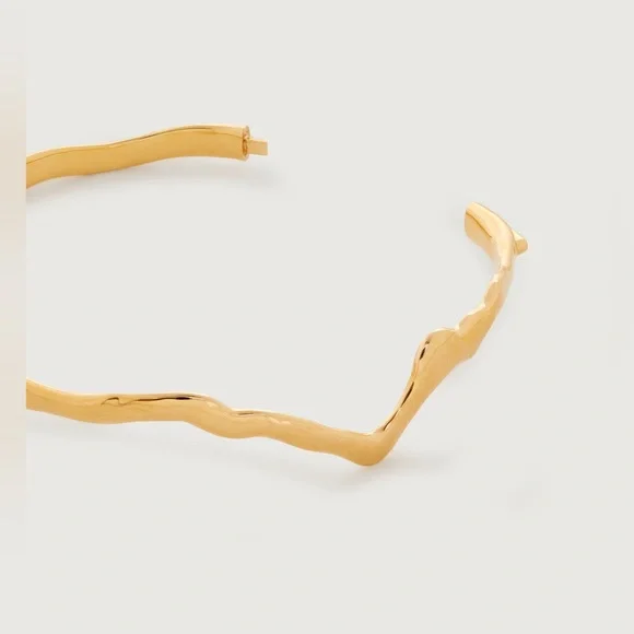 MONICA VINADER Amy Powney Wishbone Bangle 18k Gold Vermeil, Small, $298